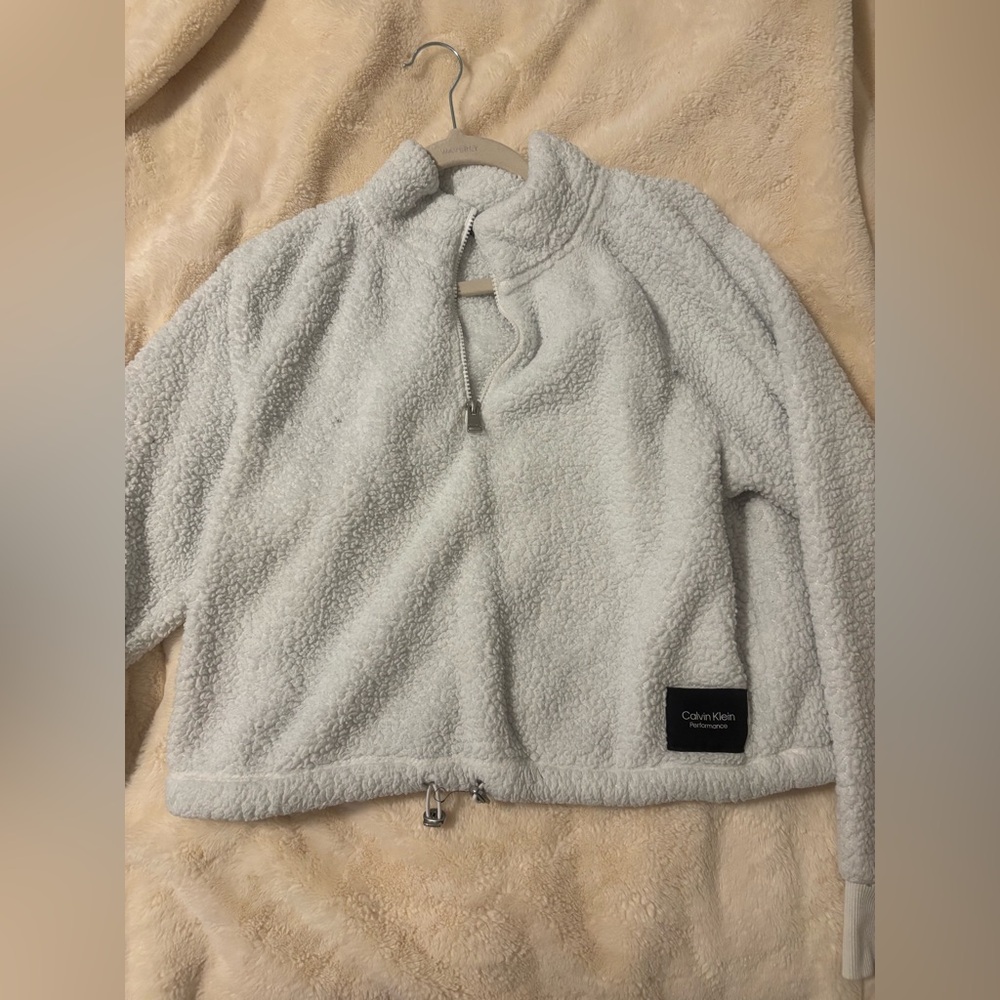 Calvin Klein Performance White Sherpa Jacket